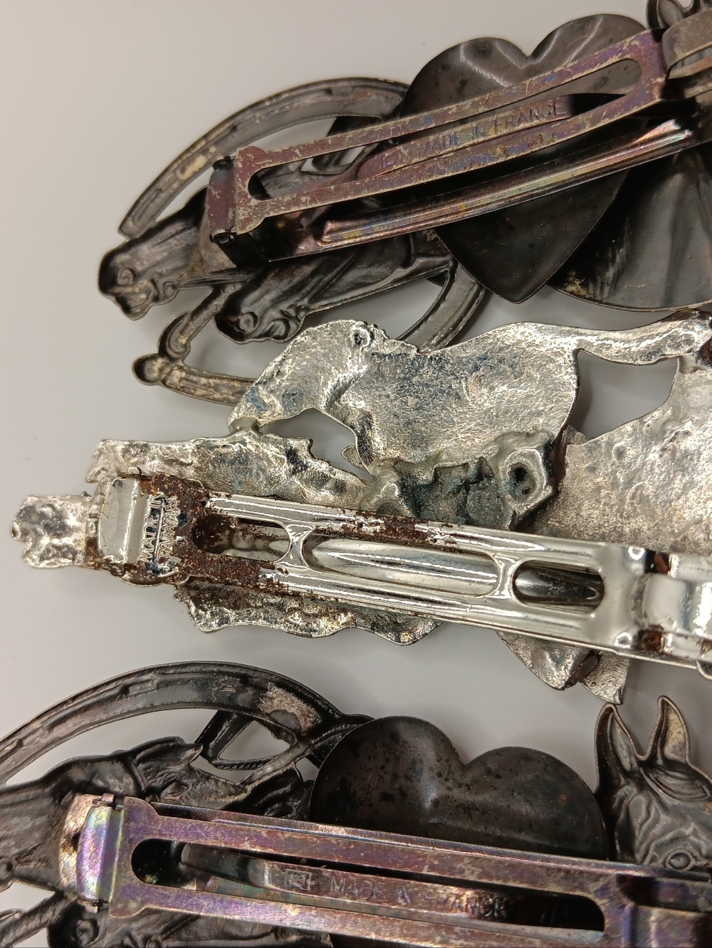 4 Vintage Metal Western Horse, Hair Clip Accessories, Equestrian Cottagecore - Picture 8 of 13